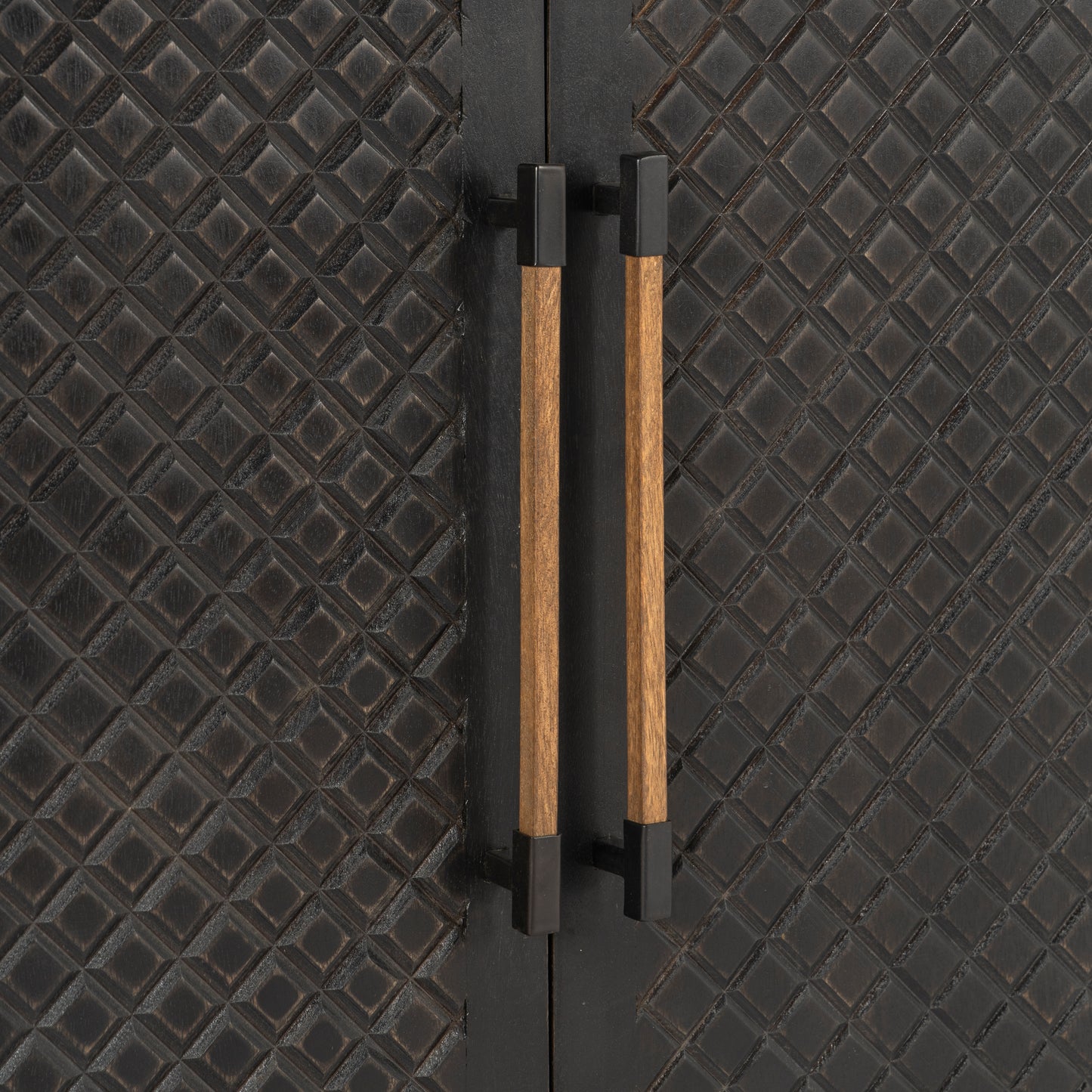 Naya Solid Wood Carved Cabinet