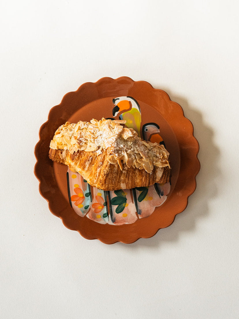 Scallop Flamingo Dessert Plate - Set of 4