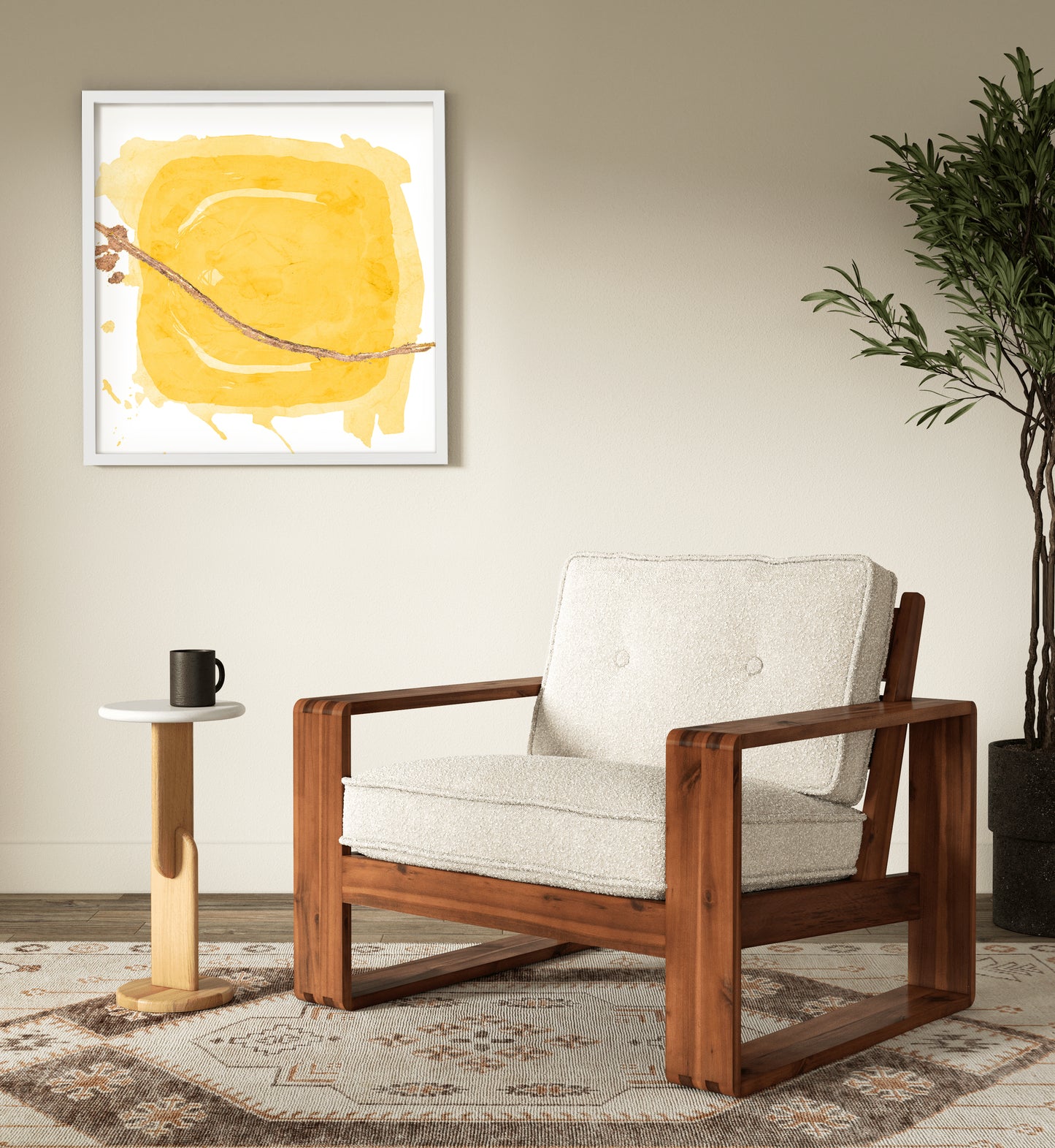 Wabi Sabi Yellow Wall Art