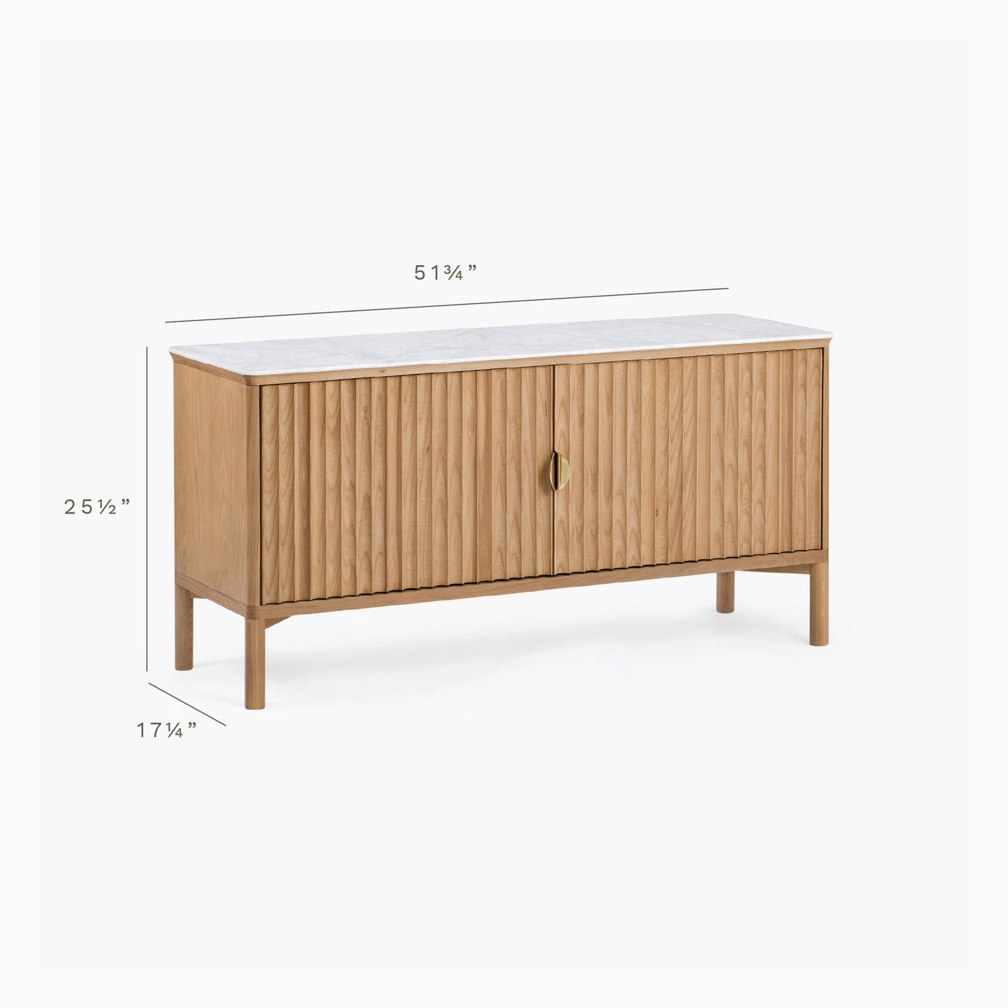Olive Reeded Sideboard