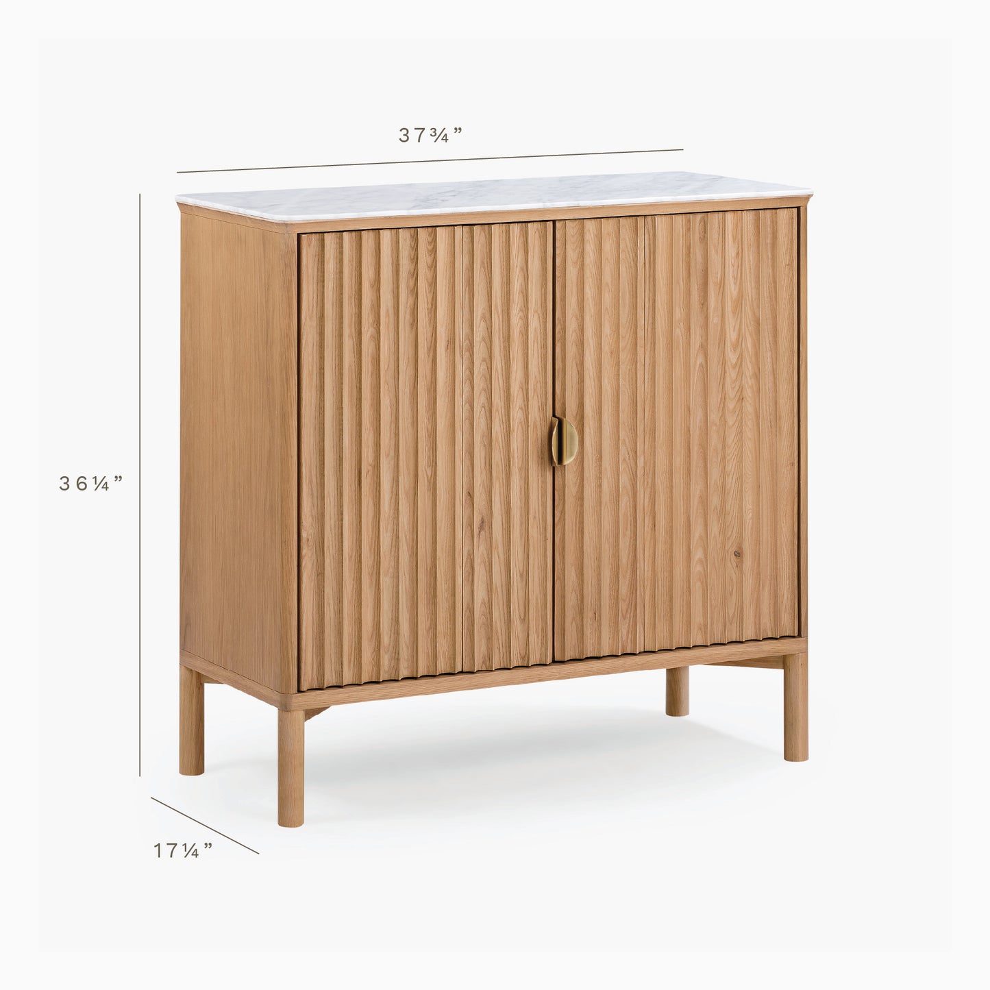 Olive Reeded Cabinet