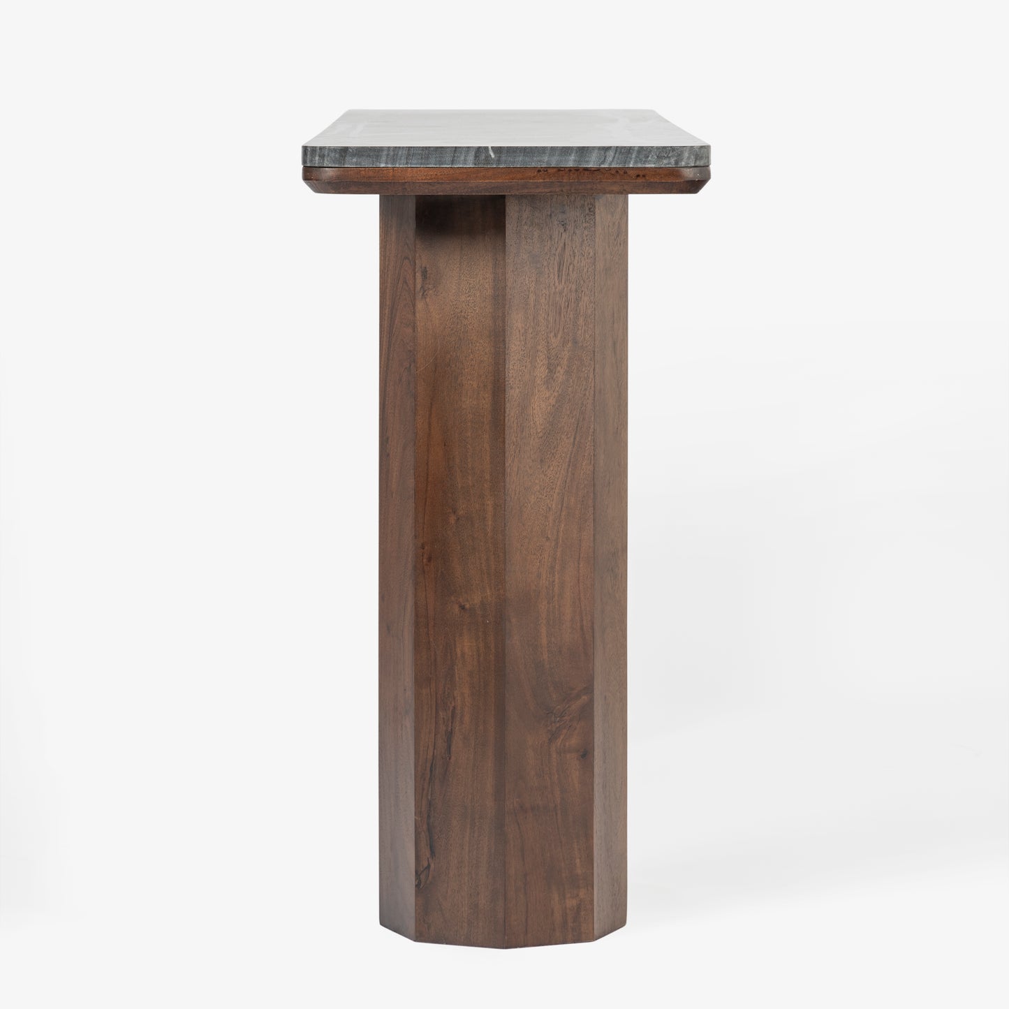 Hex Leg Marble Console Table
