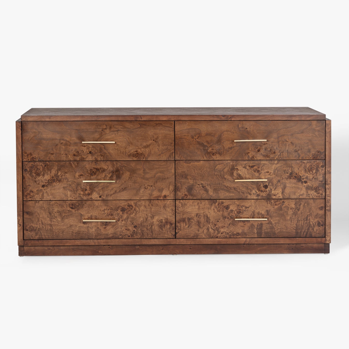 Wesley 6-Drawer Burl Dresser
