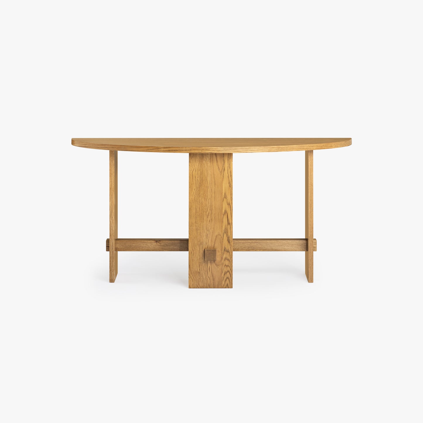 Saguaro Oak Demi-Lune Console