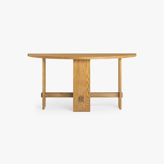 Saguaro Oak Demi-Lune Console