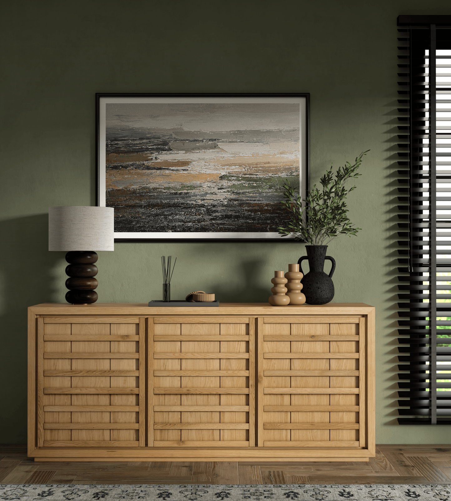 Buddy 3-door Oak Buffet