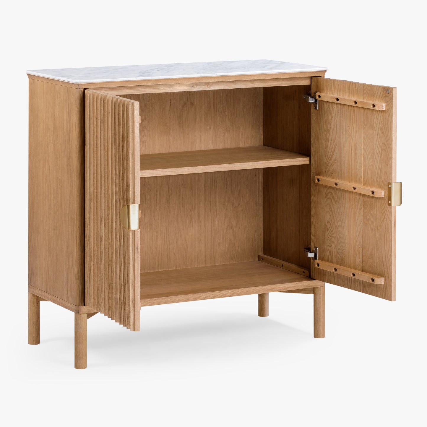 Olive Reeded Cabinet