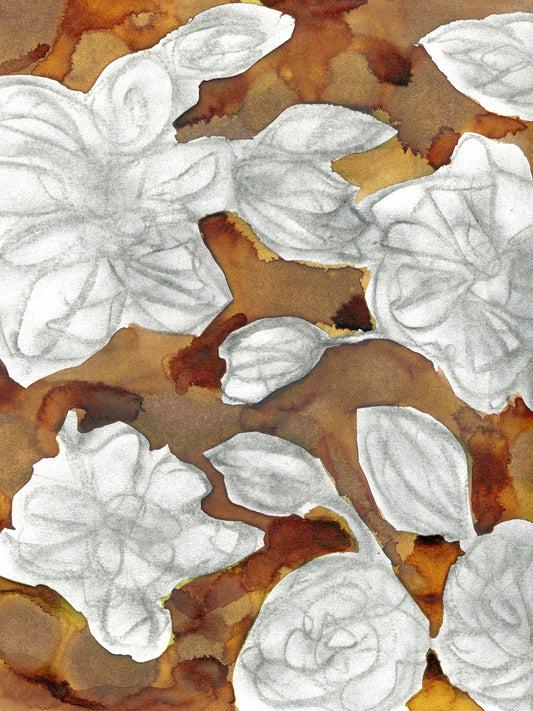 Charcoal Bloom Diptych 1 Wall Art