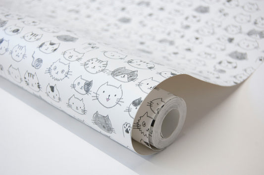Cat Portrait Peel and Stick Wallpaper