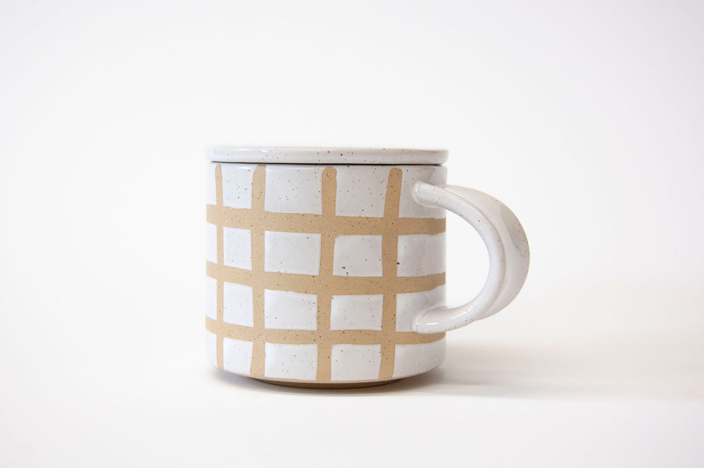 Speckle Grid Mug with Lid S2