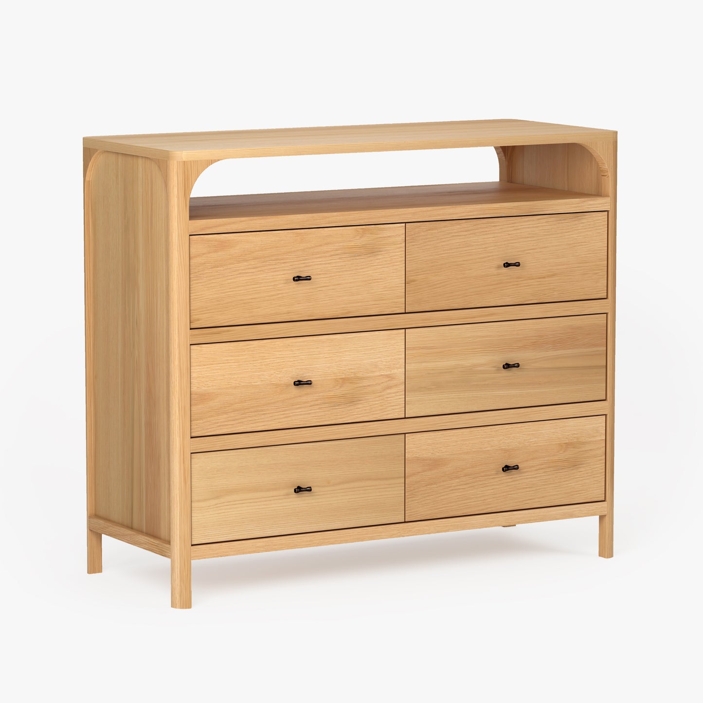 Cali 6-Drawer Oak Dresser